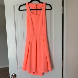 Neon Orange Skater Dress